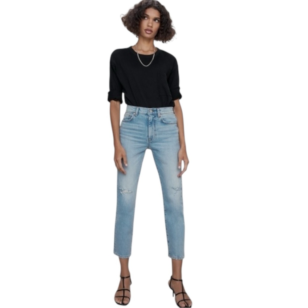 Women’s  Zara The New Slim Straight Leg Cropped Jeans SZ 26